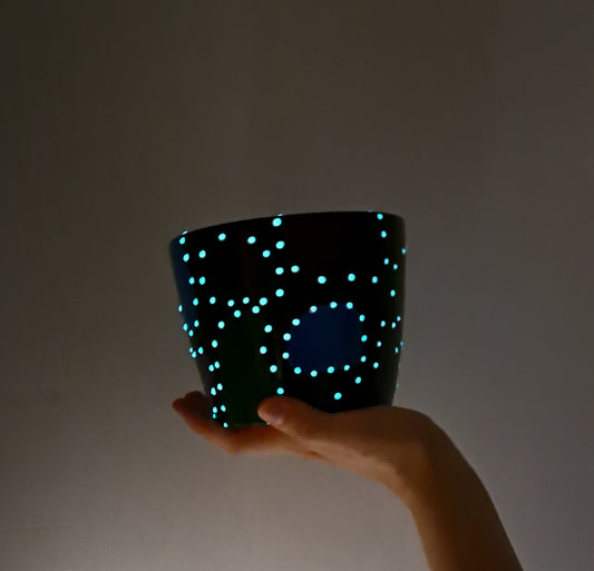 Glow in the dark Topf "Moo Pattern"
