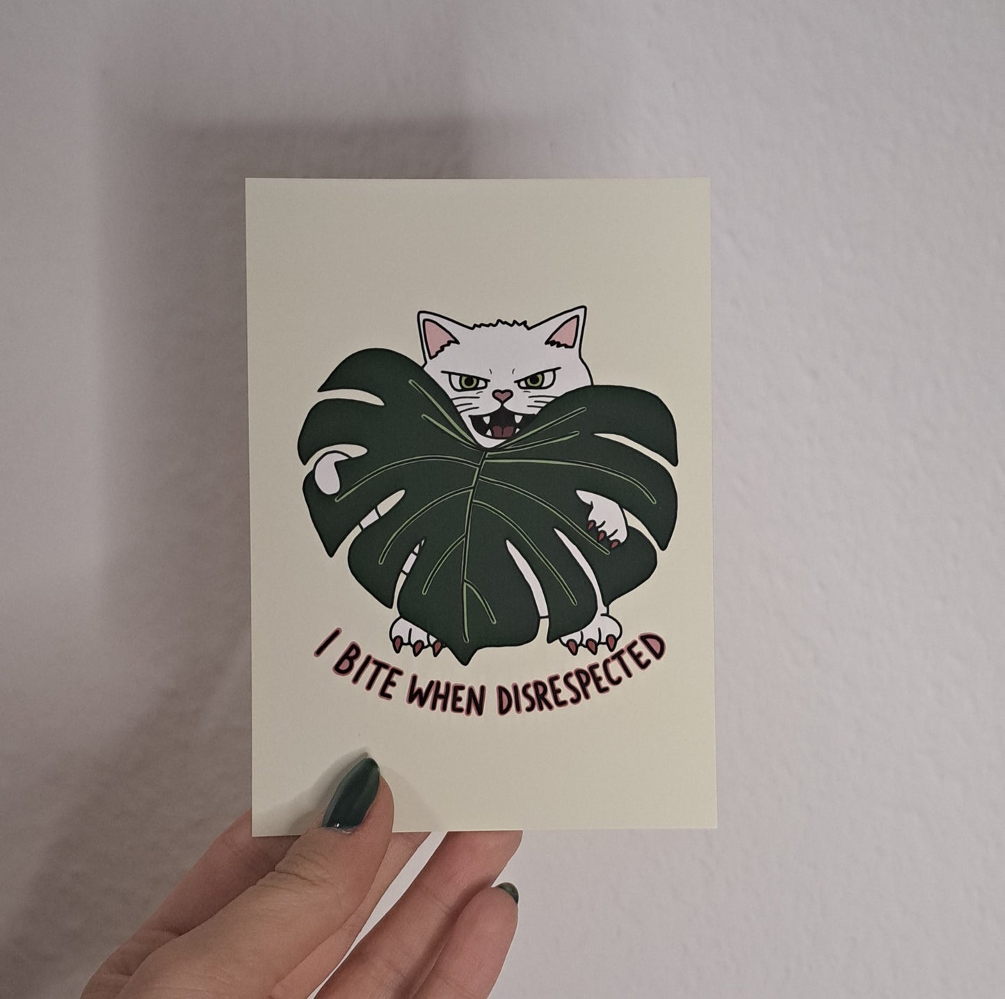 A6 Print "I bite when disrepected"