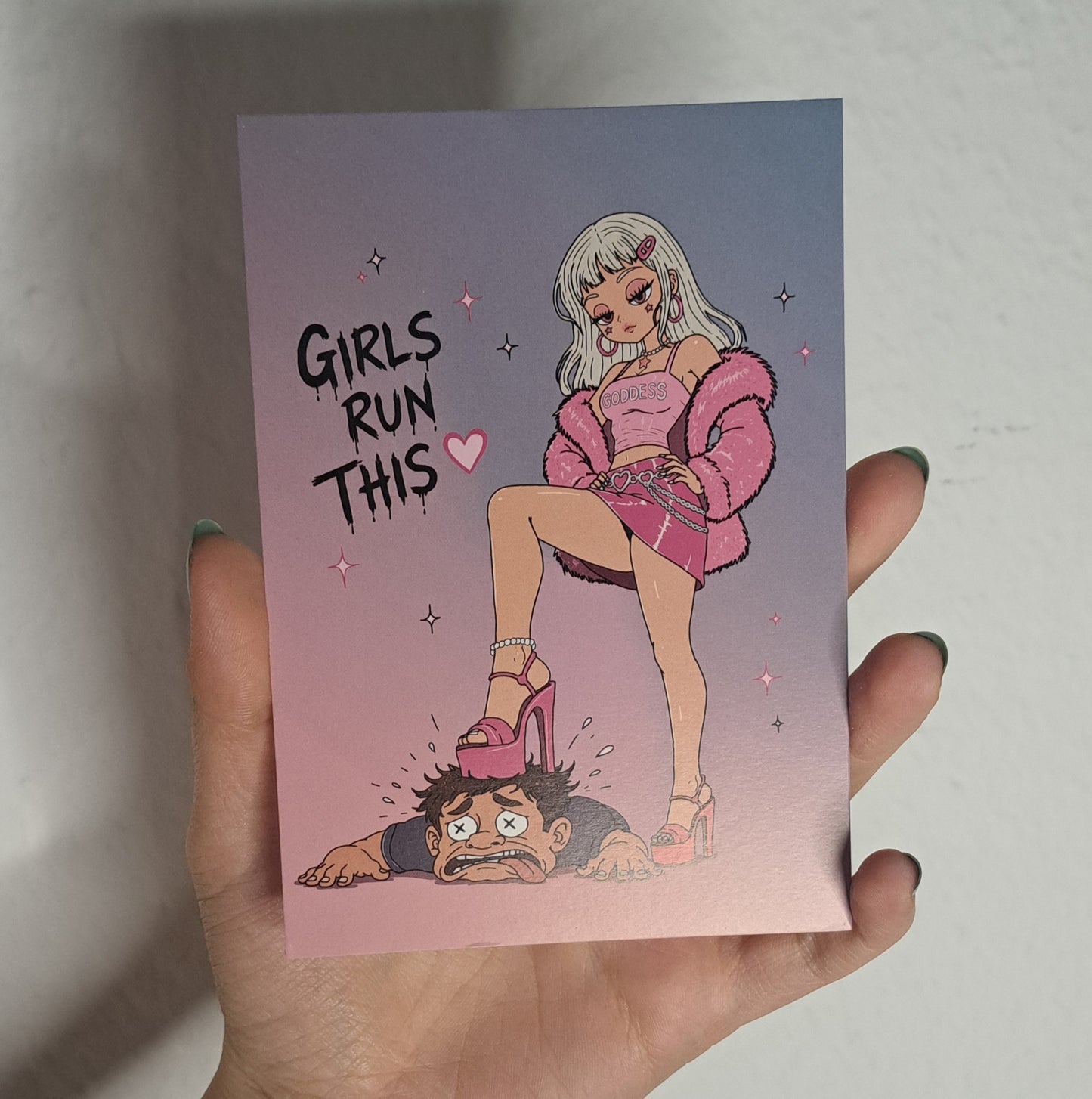 A6 Print "Girls run this"