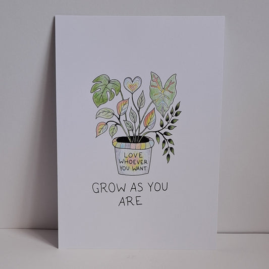 A4 Print "Love whoever you want"