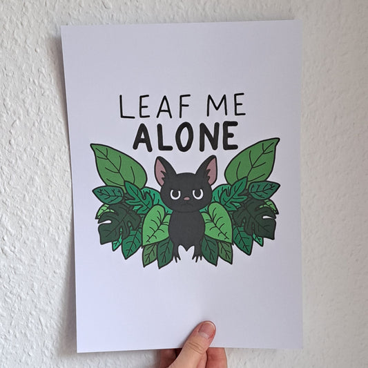 A4 Print "Leaf me alone"