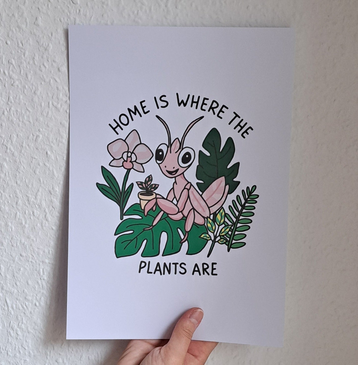 A4 Print "Home is where the plants are"