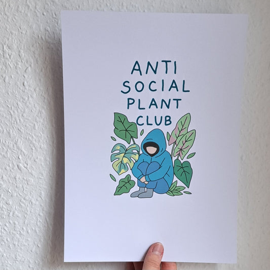 A4 Print "Anti social plant club"