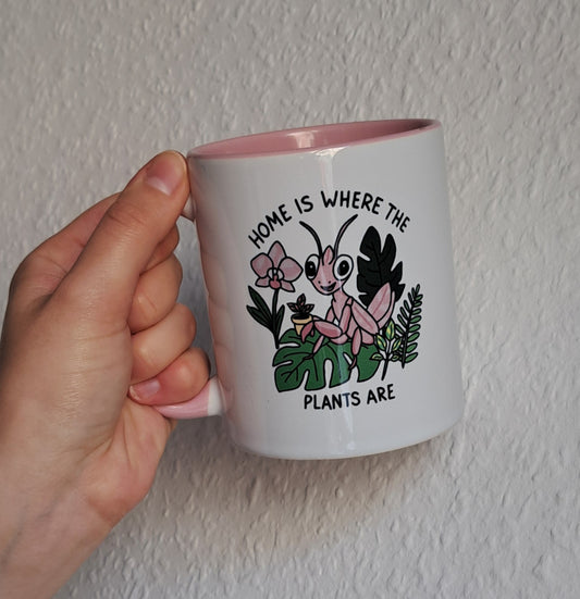 Keramiktasse "Home is where the plants are"