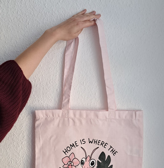 Jutebeutel "Home is where the plants are"