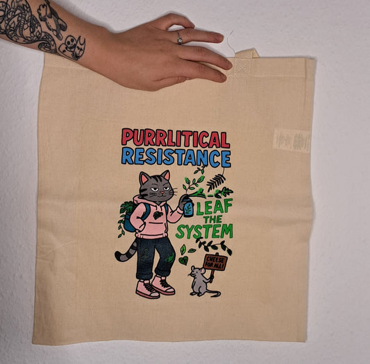 Jutebeutel "Purrlitical"