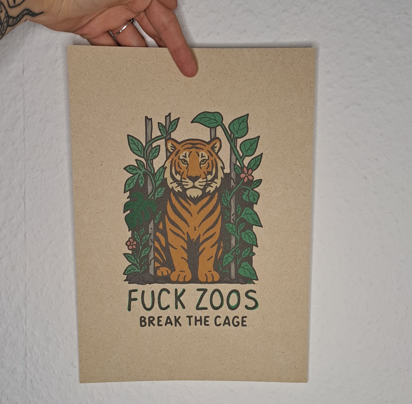 A4 Print "Fuck Zoos"
