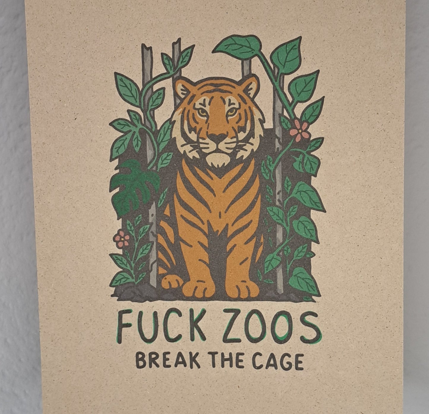 A4 Print "Fuck Zoos"