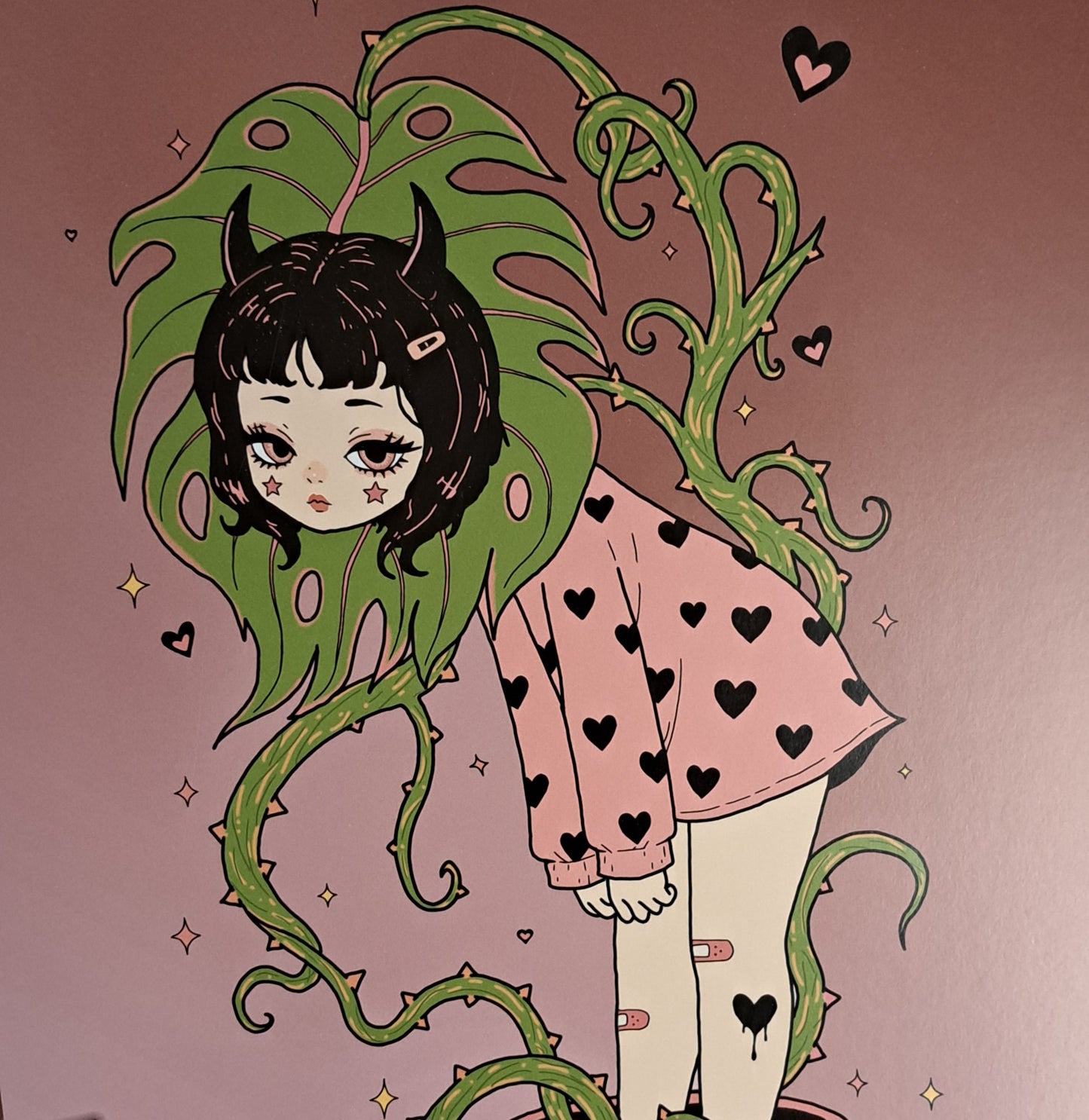 A4 Print "Monstera Demon"