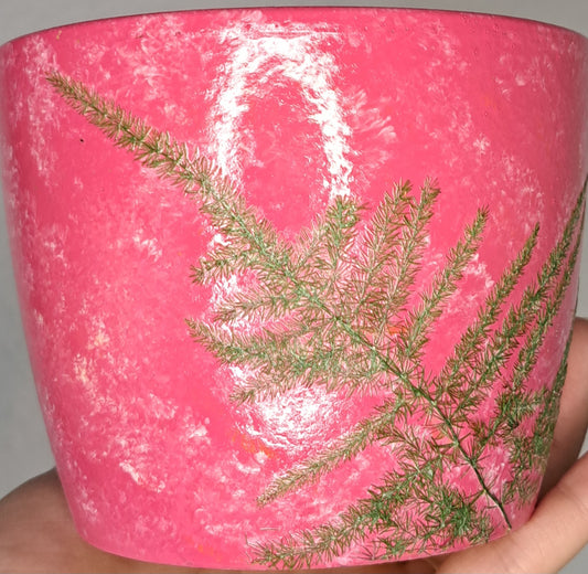 Glow in the dark Topf "Farn rosa"
