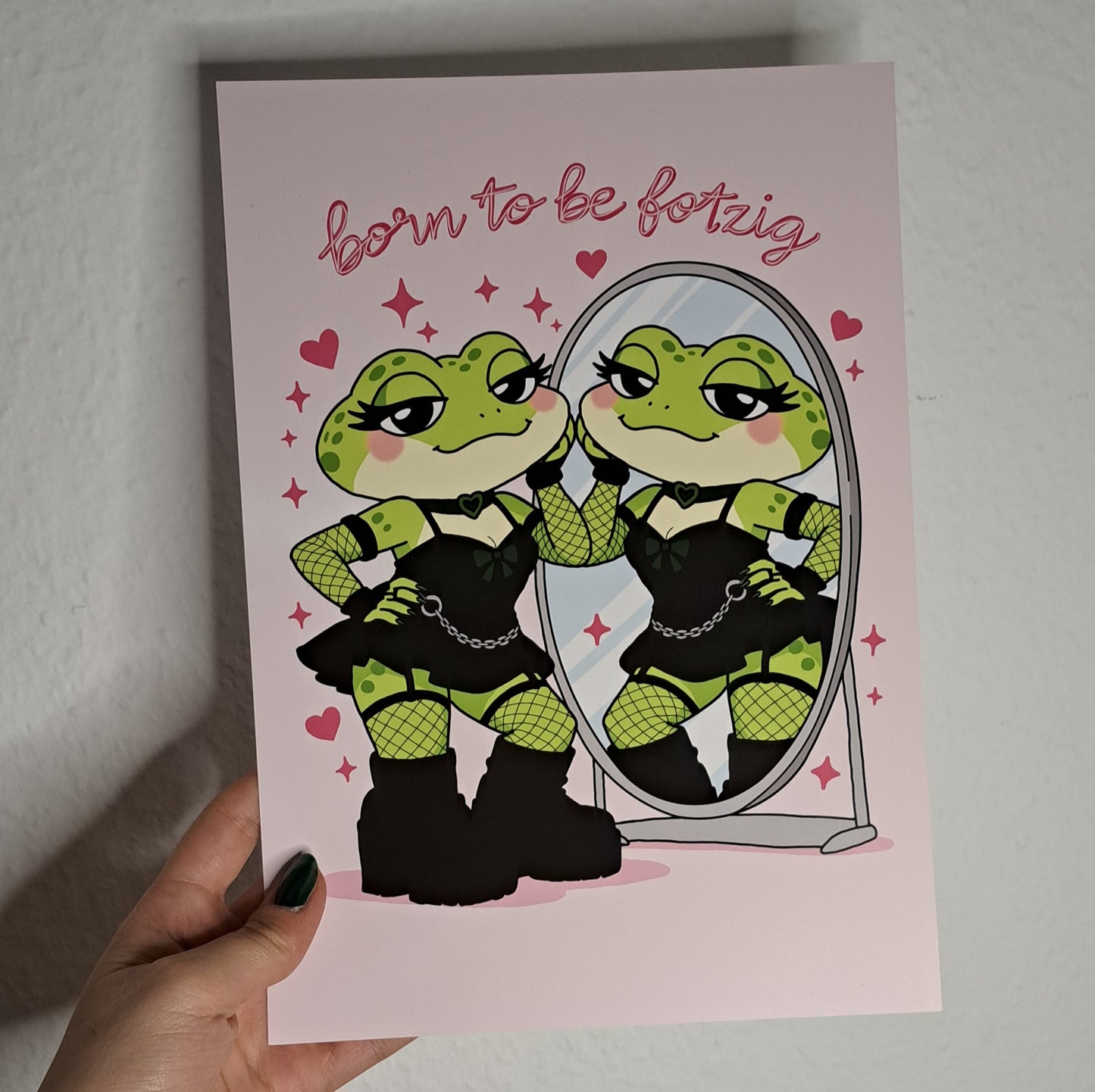 A4 Print "born to be fotzig"