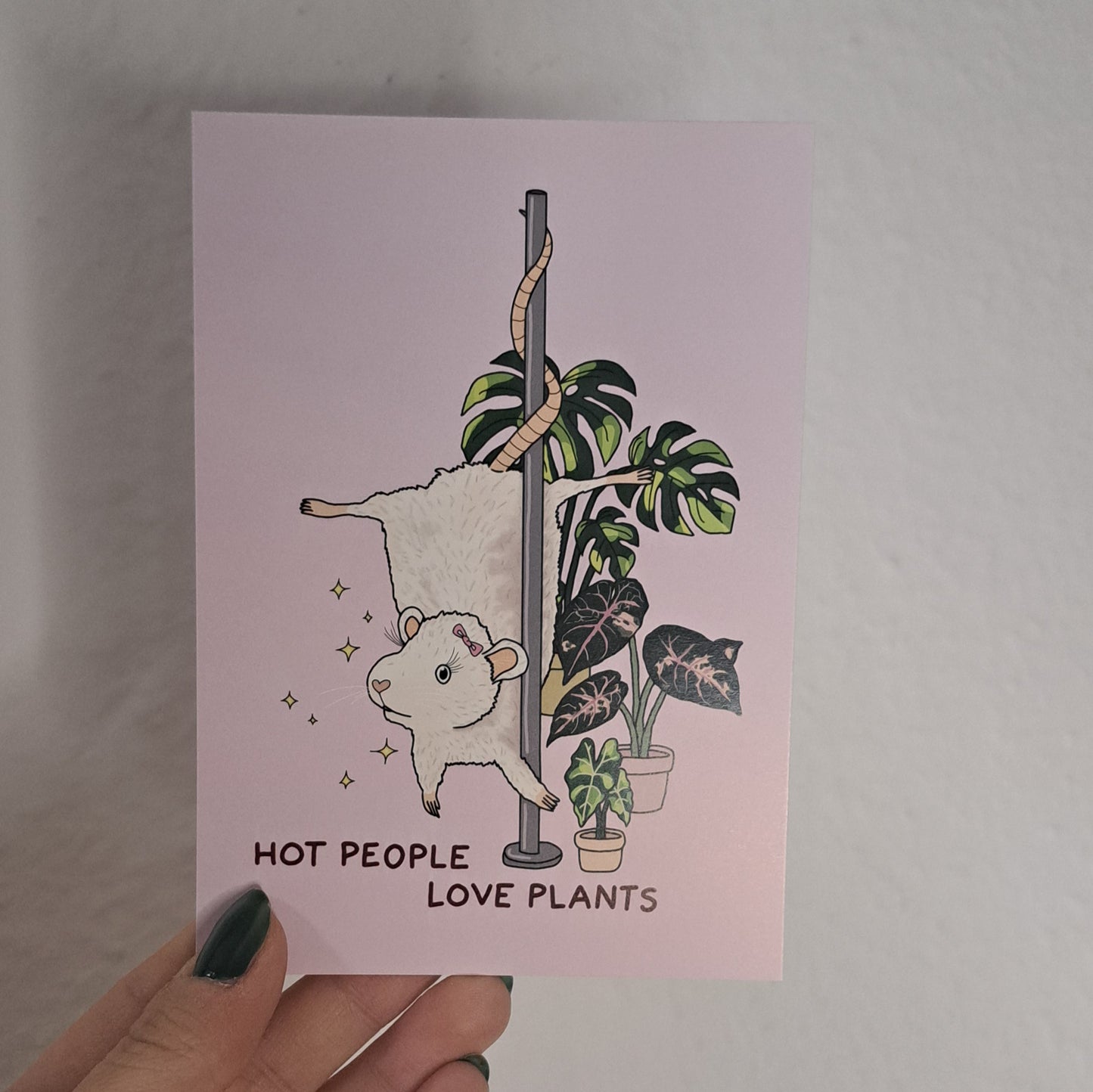 A6 Print "hot people love plants"