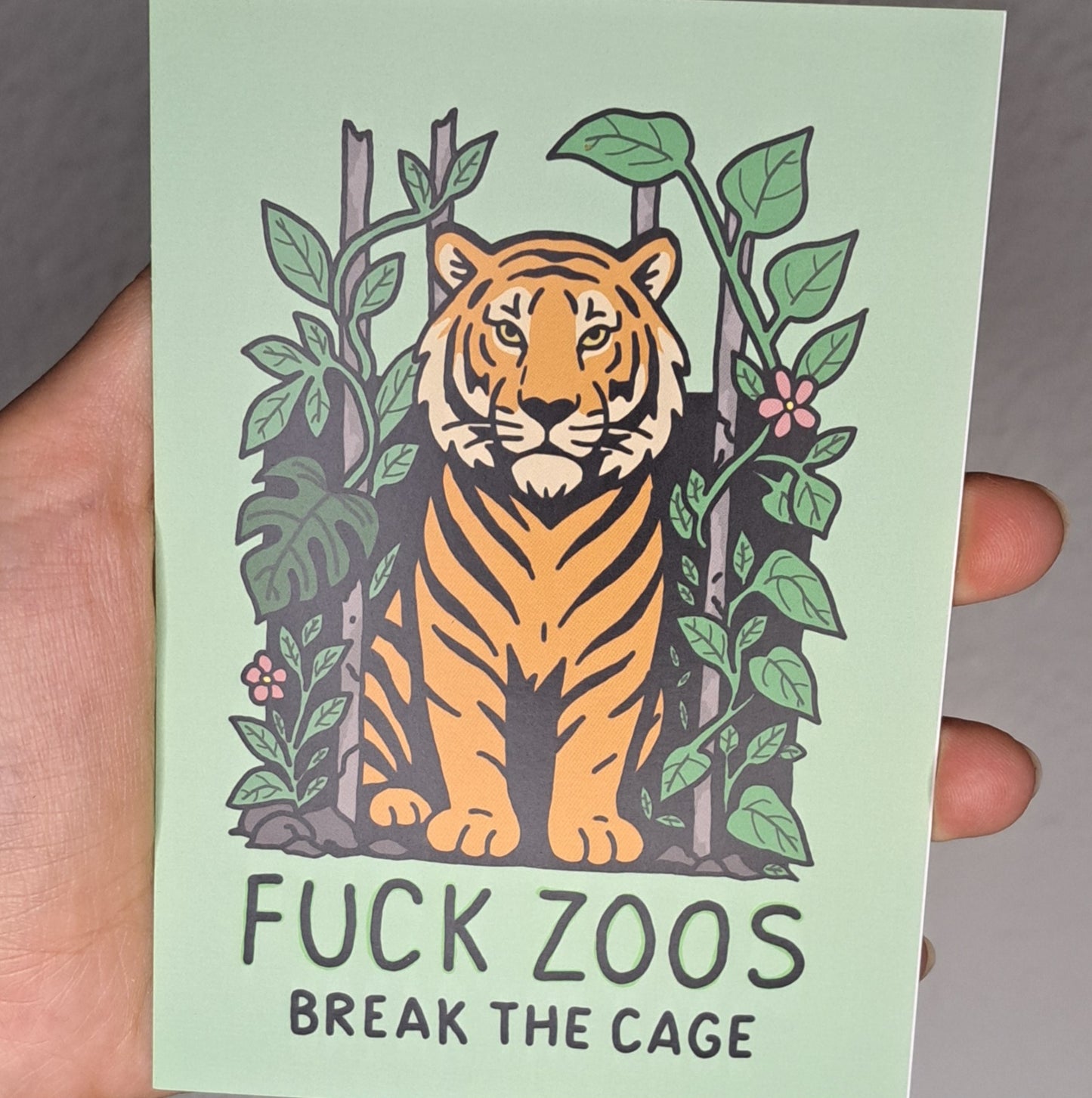A6 Print "Fuck Zoos"