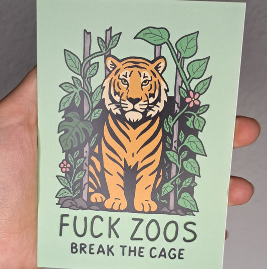 A6 Print "Fuck Zoos"