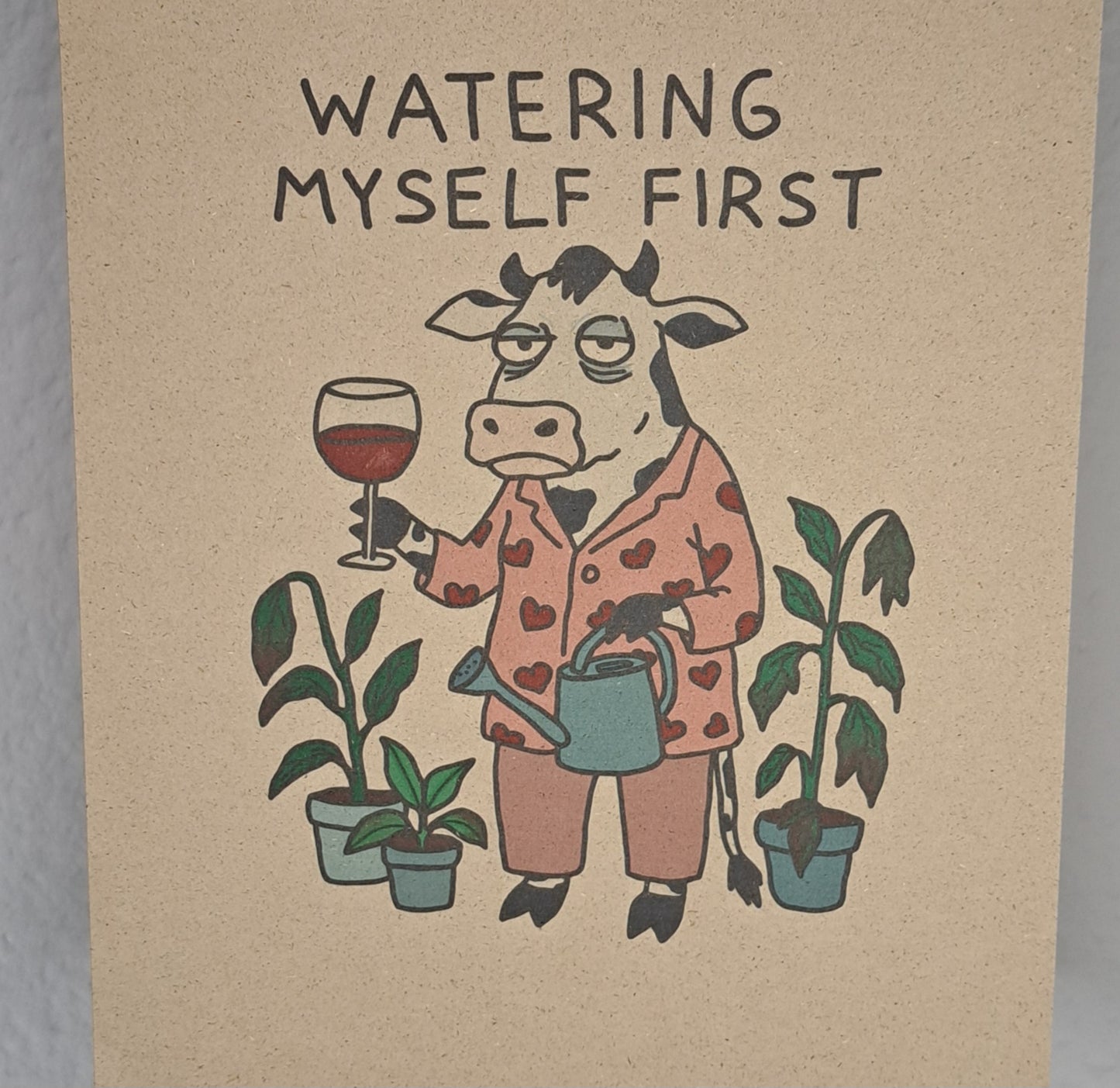 A4 Print "watering myself"