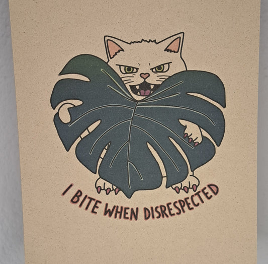 A4 Print "I bite"