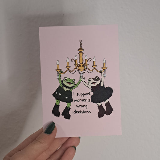 A6 Print "I support women"
