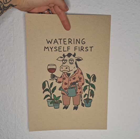 A4 Print "watering myself"