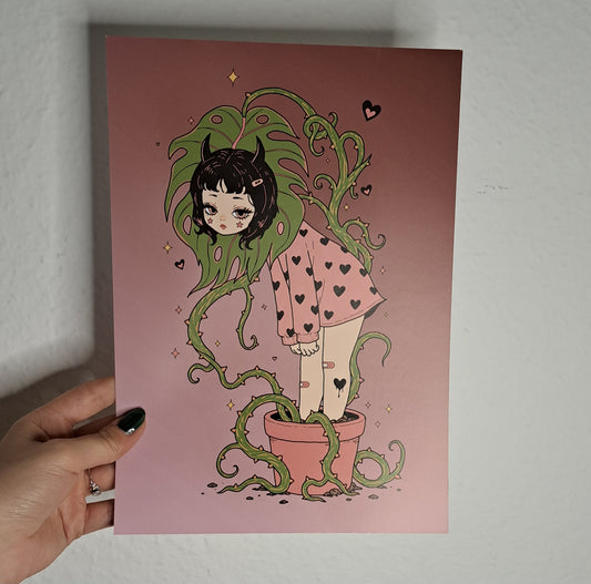 A4 Print "Monstera Demon"